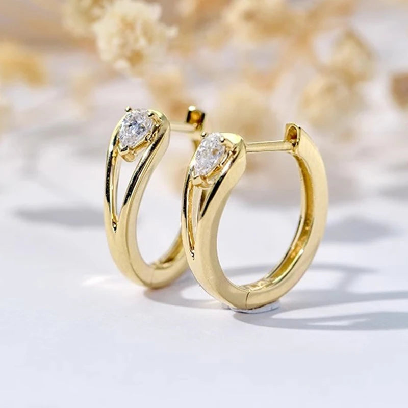 Boucles d'Oreilles Femmes Design Unique Ajourées Zircon - Bijou Femme Luxe