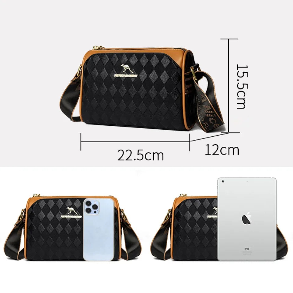 Sac à Main Femme Luxe 3 Couches Cuir PU - Sac Bandoulière Designer AMYMANG