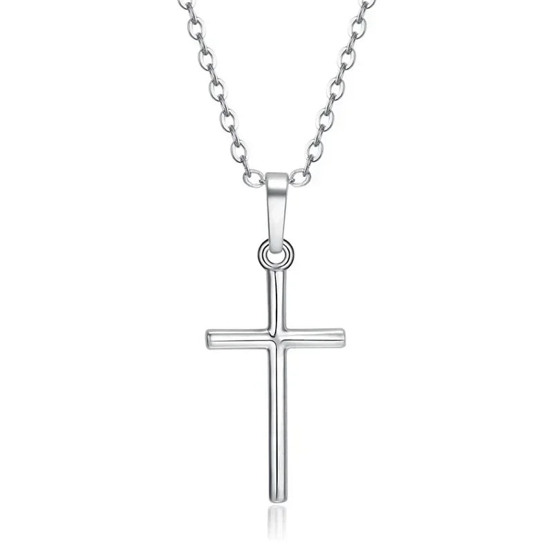 Collier Pendentif Croix Zircon - Or/Argent - Bijou Tendance Mixte