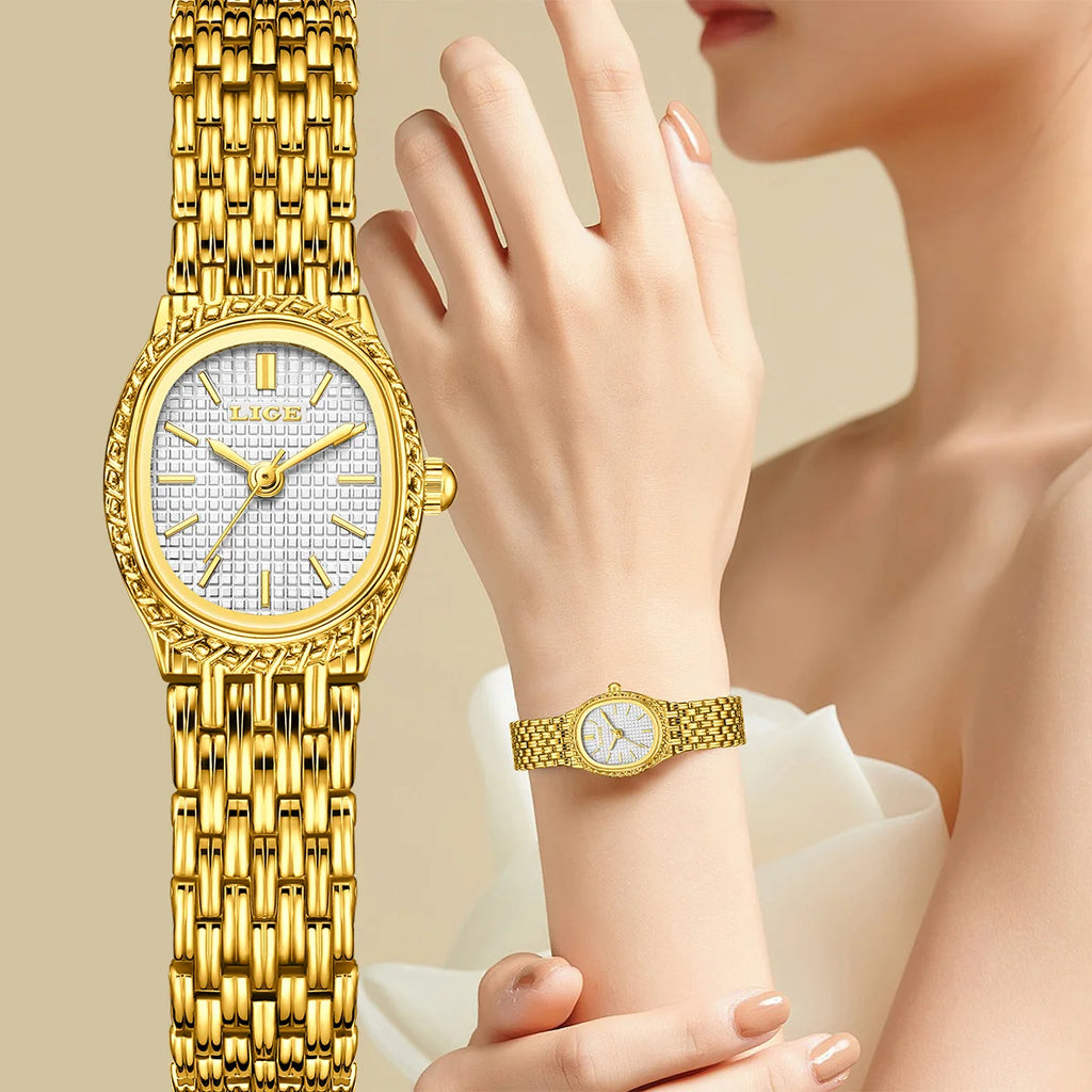 Montre Femme LIGE 2026 Luxe - Bracelet Acier Étanche Élégante Quartz