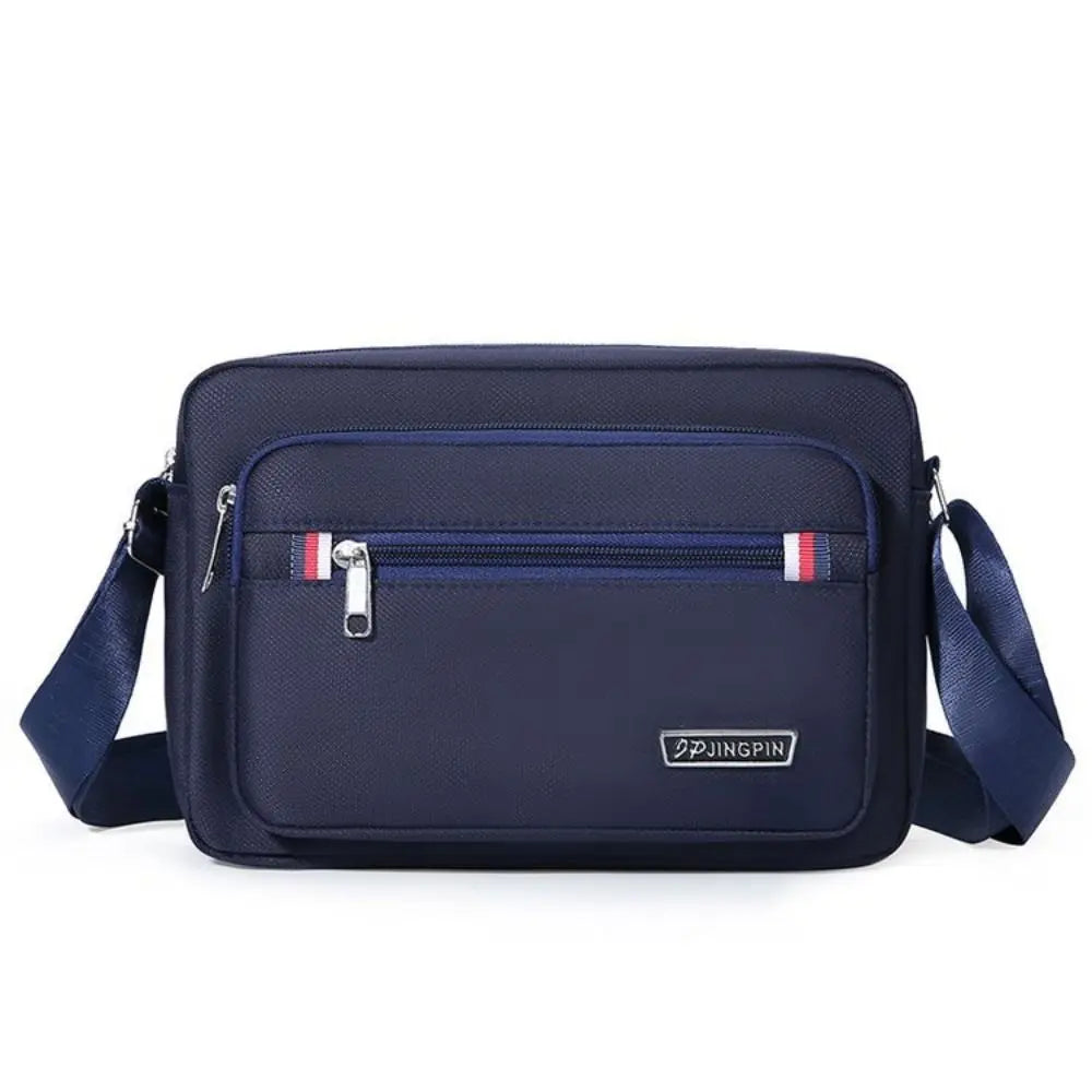 Sacoche Homme Bandoulière Nylon 4 Fermetures Éclair - Sacoche Voyage Casual