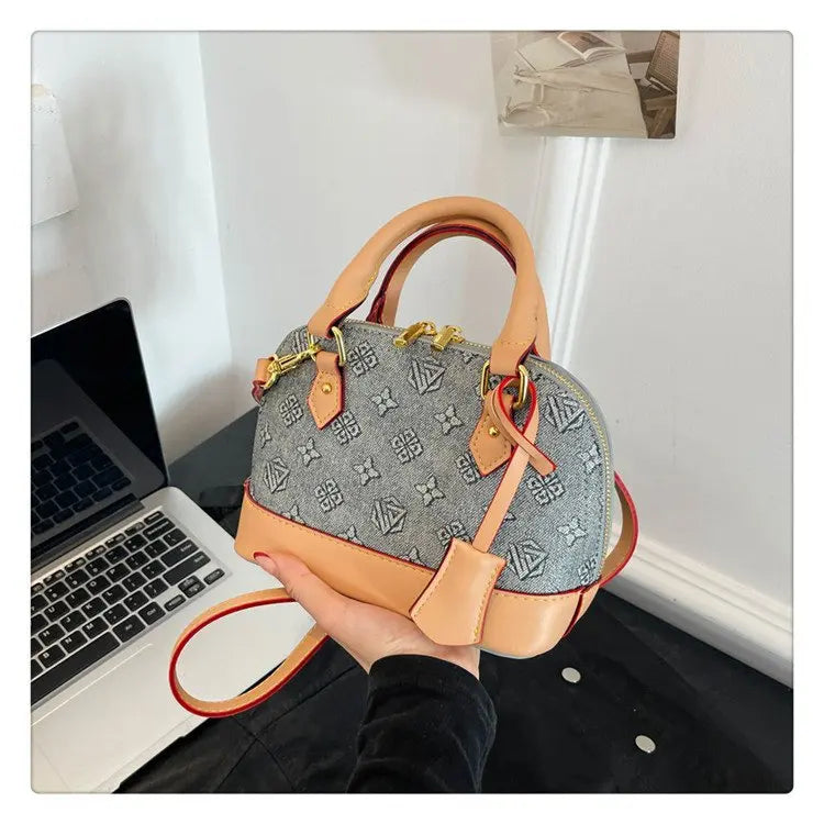 Sac à Main Femme Luxe Vintage Monogramme Coquille - Bandoulière Crossbody Femme
