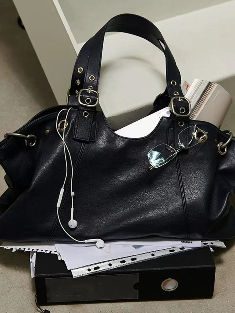 Sac à Main grande taille Femme Vintage Cuir Synthétique - Sac à Main Bandoulière Hobo Fashion