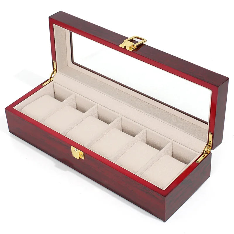 Boîte à Montres - Organisateur Montres Luxe Bois 12 Emplacements - Vitrine Verre - Bijoux - Homme Femme