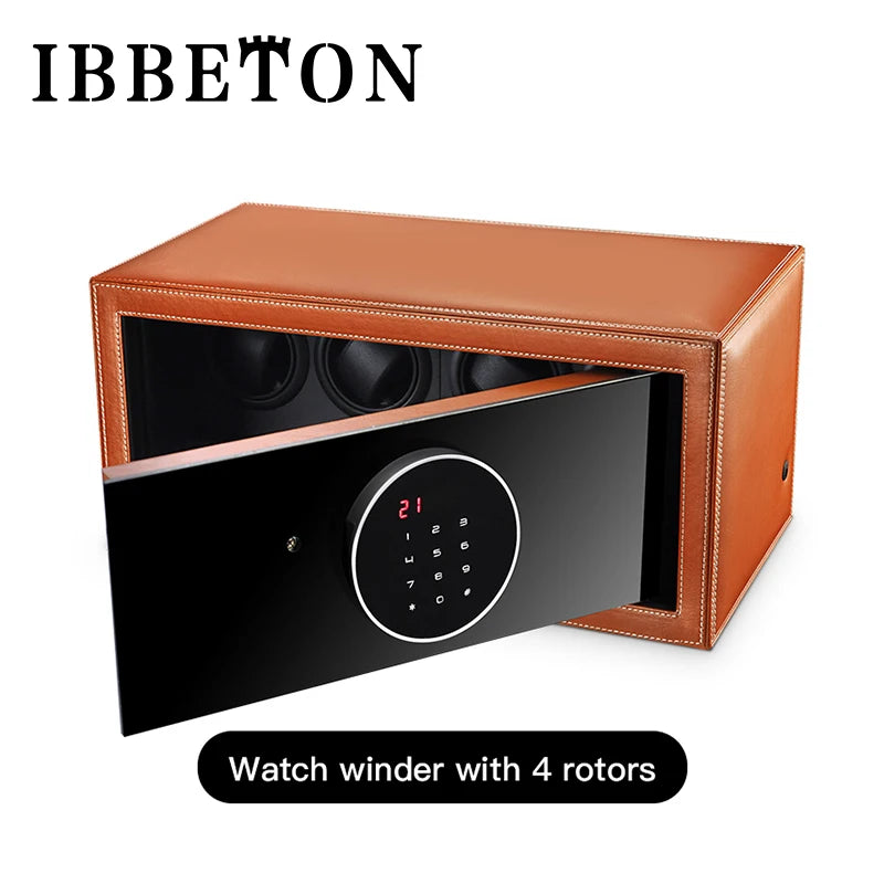 Remontoir à Montres Automatique IBBETON Coffre-Fort - Fibre de Carbone - Double Remontage - Moteur Silencieux - Luxe