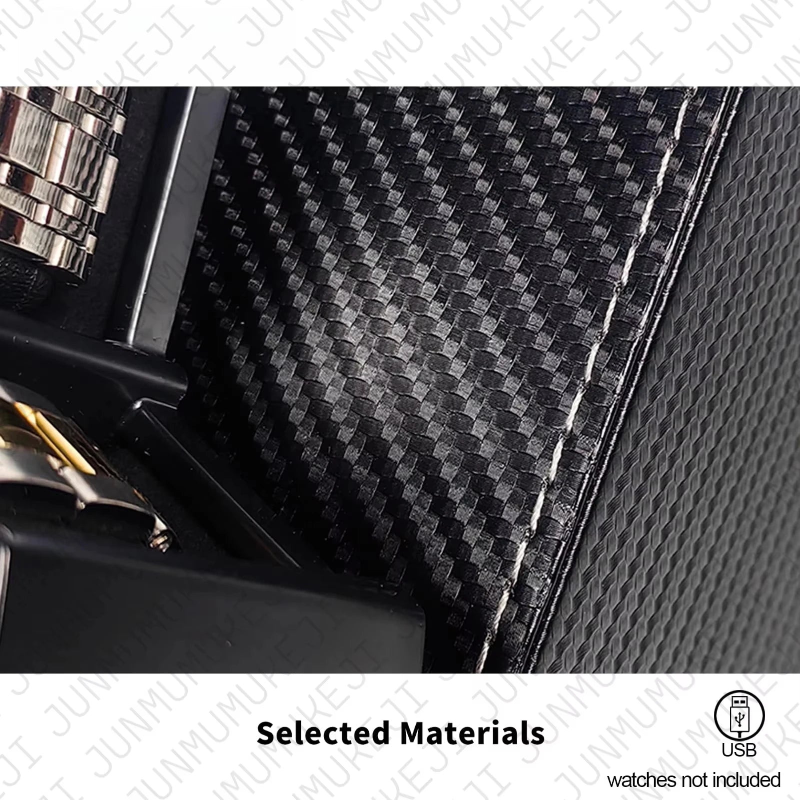 Remontoir Montres Automatique 3 Montres - Cuir PU - Affichage Rotatif - Alimentation USB 5V - Silencieux