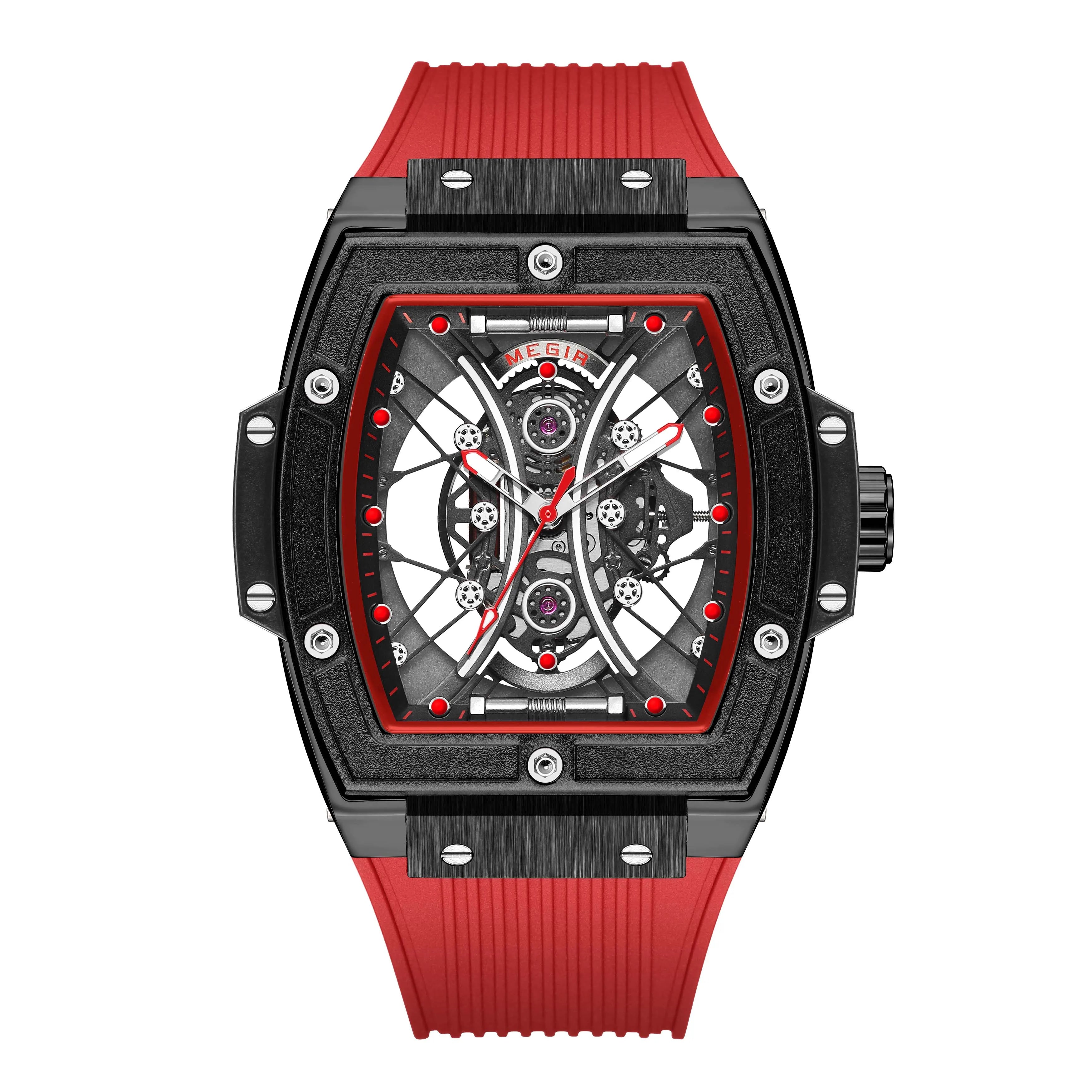 MEGIR - Montre Homme 8109 Sport Militaire Chronographe Silicone