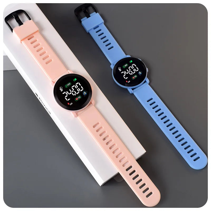 MOONBIFFY - Ensemble Montres Électroniques Enfant Sport - Digitales LED - Bracelet Silicone - Fille Garçon