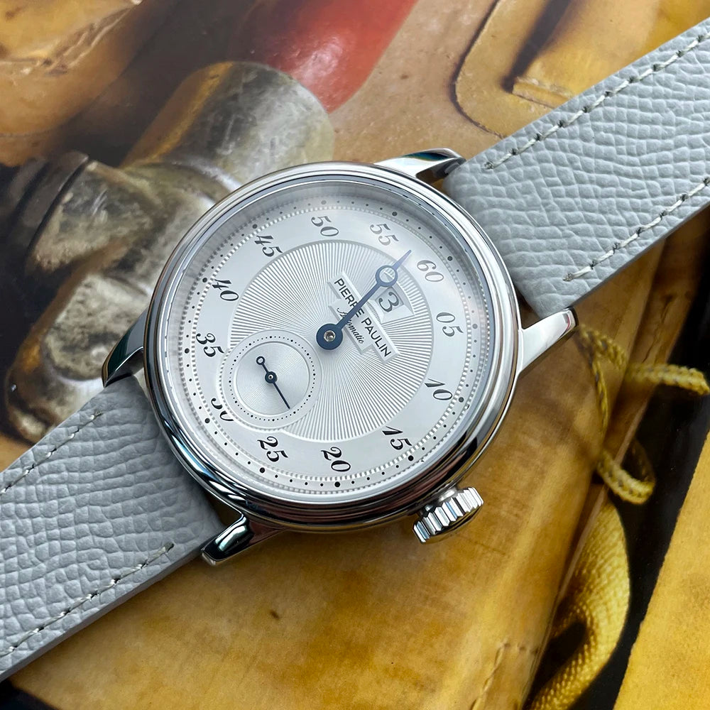 NOUVEAUTES 2026 !!! - Montre Homme Mécanique Automatique Pierre Paulin Jumping Hour Design TV - 38mm Étanche 50M