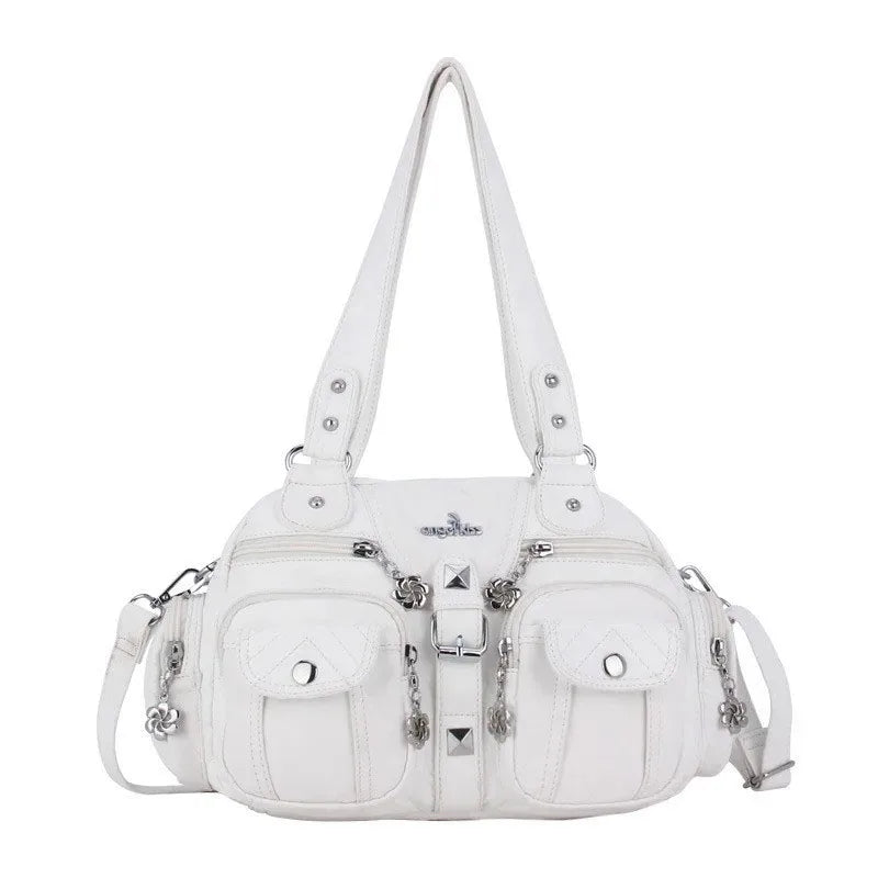 Sac à Main Femme Multi-Poches Lycra - Sac Bandoulière Dumpling 20×28cm