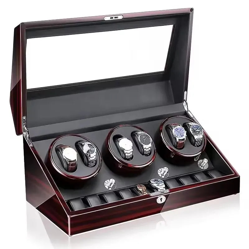 Remontoir Montres Automatiques 7+6 Montres - Coffret Luxe LED avec Serrure et 5 Modes
