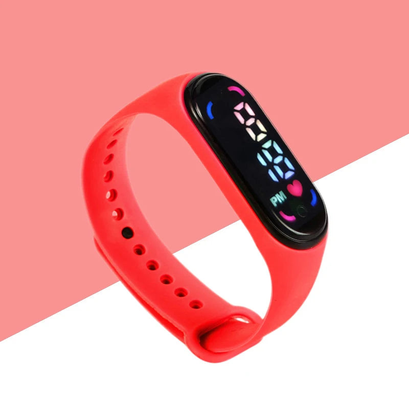MOONBIFFY - Montre Enfant LED Digitale Sport - Bracelet Silicone Bicolore - Étanche 3 ATM