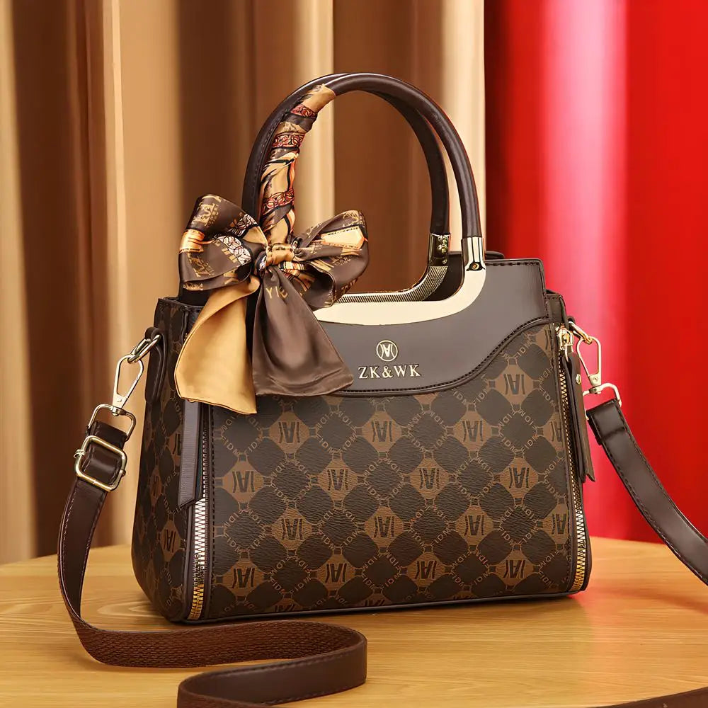 Sac à Main Femme Poignée Supérieure Foulard Décoratif - Cabas Imprimé YYW