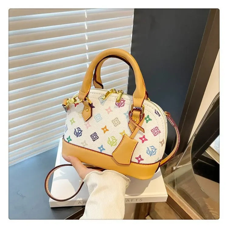 Sac à Main Femme Luxe Vintage Monogramme Coquille - Bandoulière Crossbody Femme