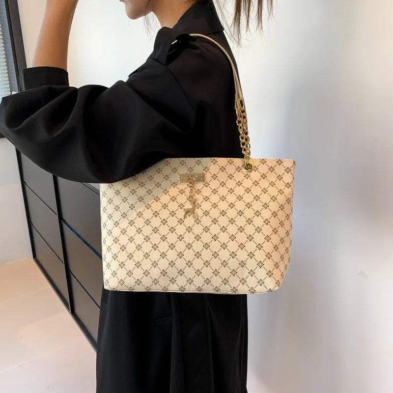 Sac à Main Femme Grande Capacité Cuir Souple Texture Premium avec Accessoires