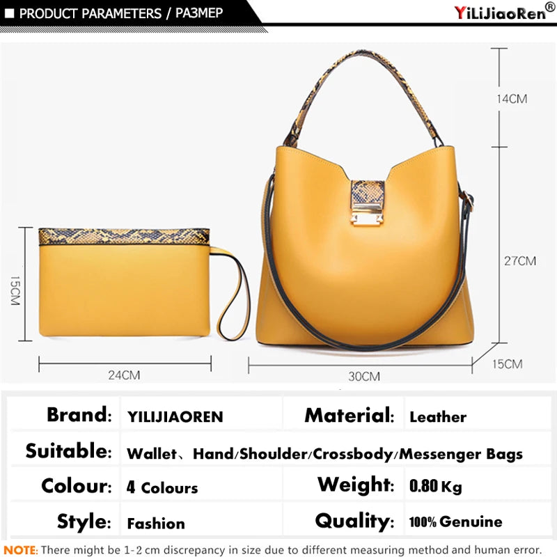 Sac à Main Femme Cuir PU Haute Qualité Grande Capacité - Cabas Bandoulière YILIJIAOREN
