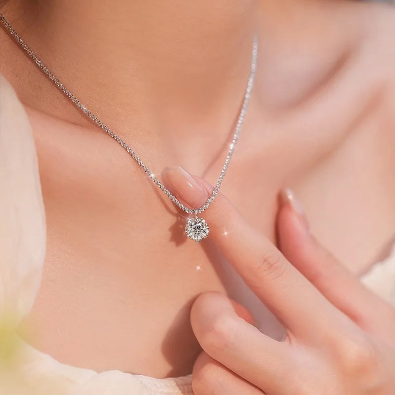 Collier Pendentif Argent Sterling 925 Zircon AAAAA - Luxe Italien Femme Andara