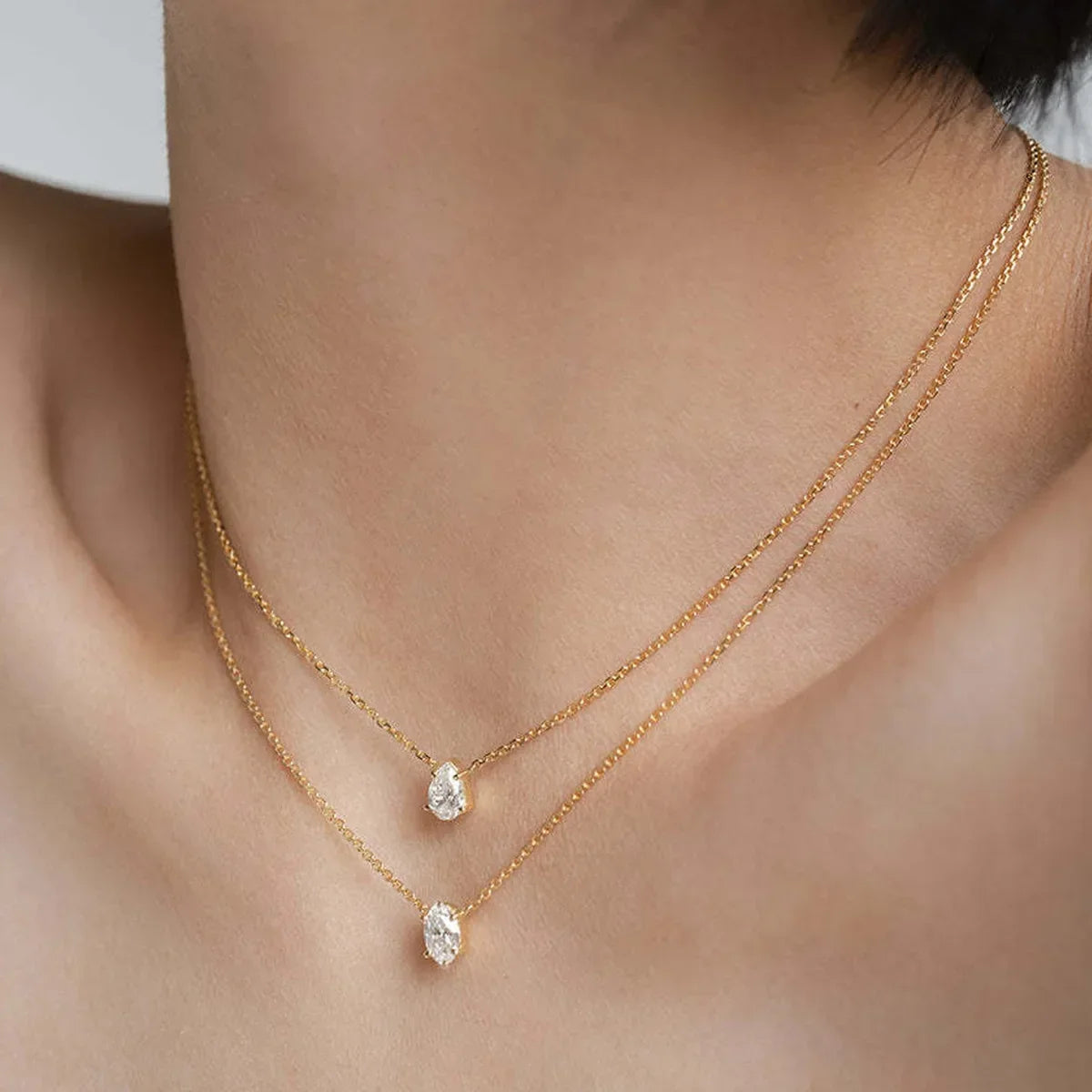 Collier Femme Plaqué Or Argent avec Perles - Pendentif Cœur 14K Tendance
