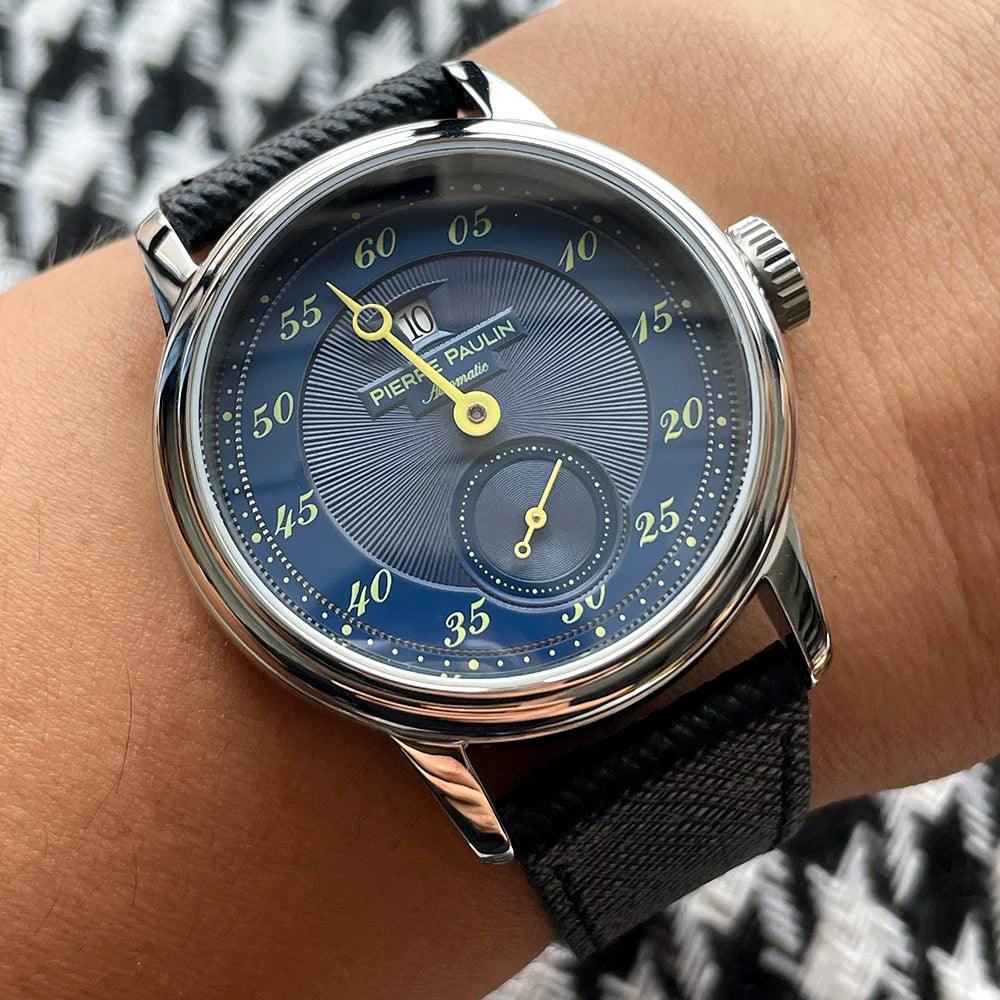 NOUVEAUTES 2026 !!! - Montre Homme Mécanique Automatique Pierre Paulin Jumping Hour Design TV - 38mm Étanche 50M