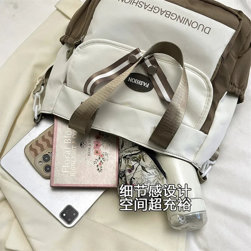 Sac à Main Fourre-Tout Femme Grande Capacité Nylon - Sac Bandoulière Voyage Campus