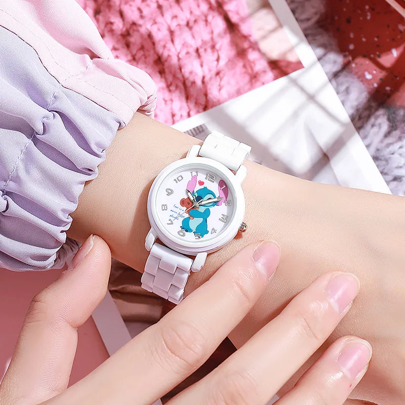 MOONBIFFY - Montre Enfant Stitch - Montre enfant Dessin Animé Quartz Horloge