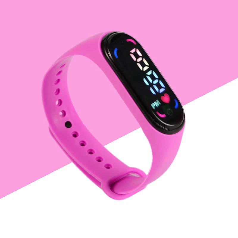MOONBIFFY - Montre Enfant LED Digitale Sport - Bracelet Silicone Bicolore - Étanche 3 ATM