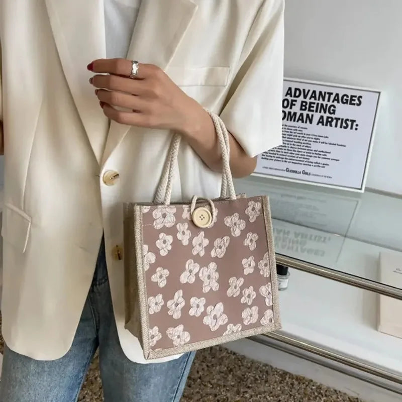 Sac à Main Femme 2025 Grande Capacité - Cabas Shopping Voyage Motif Floral Designer