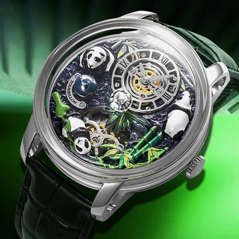 PINDU - Montre Homme Mécanique Automatique Série Panda 2025 - Mouvement M2791B - Verre Saphir