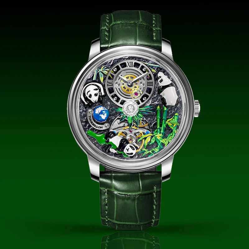 PINDU - Montre Homme Mécanique Automatique Série Panda 2025 - Mouvement M2791B - Verre Saphir