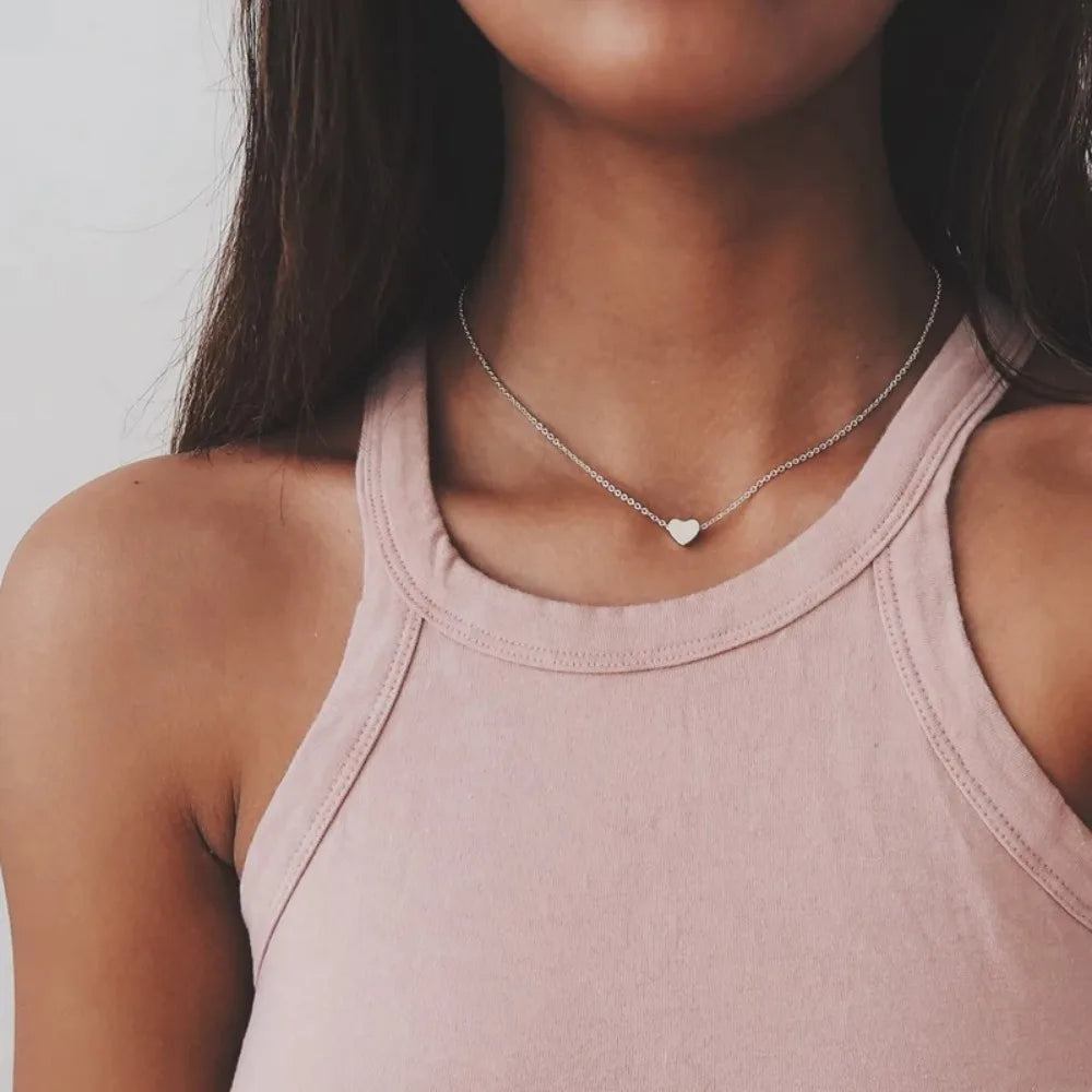 Collier Choker Chaîne Étoile Cœur - Bijou Femme Tendance