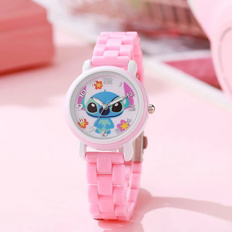 MOONBIFFY - Montre Enfant Stitch - Montre enfant Dessin Animé Quartz Horloge