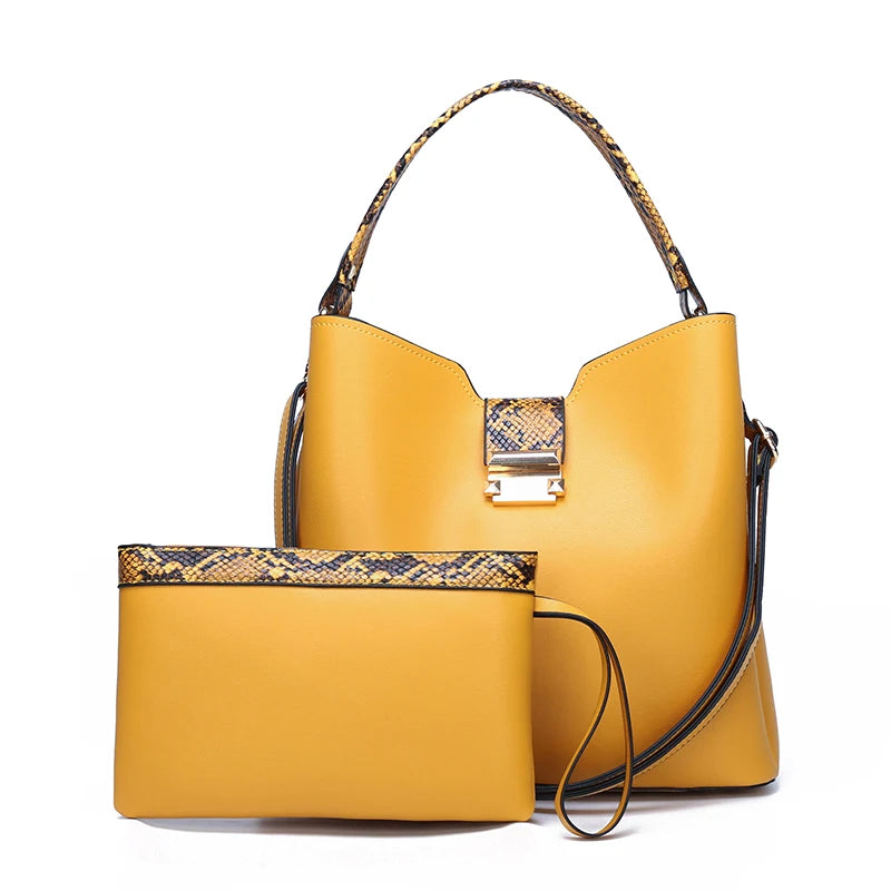 Sac à Main Femme Cuir PU Haute Qualité Grande Capacité - Cabas Bandoulière YILIJIAOREN