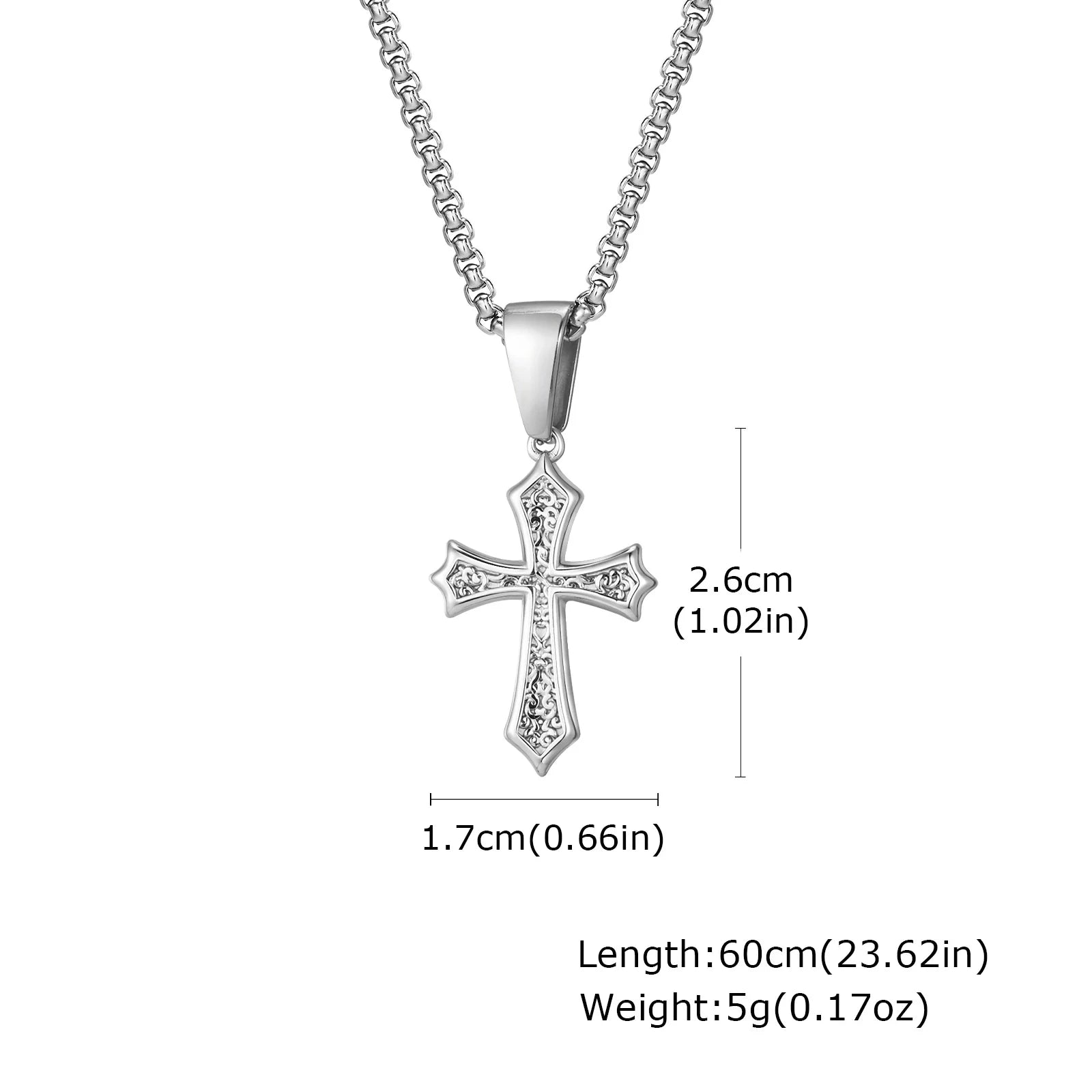 Collier Pendentif Croix Homme - Chaîne Or Argent Noir Style Vintage Punk