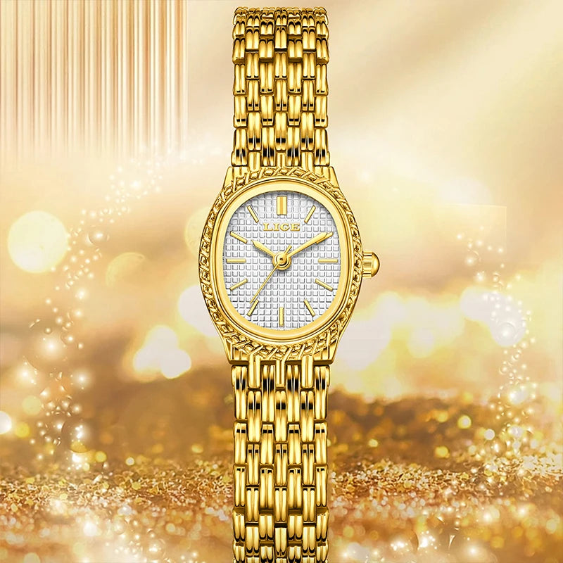 Montre Femme LIGE 2026 Luxe - Bracelet Acier Étanche Élégante Quartz
