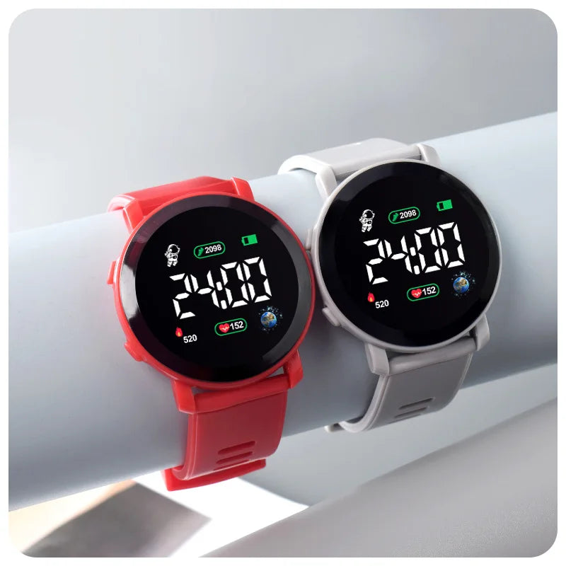 MOONBIFFY - Ensemble Montres Électroniques Enfant Sport - Digitales LED - Bracelet Silicone - Fille Garçon