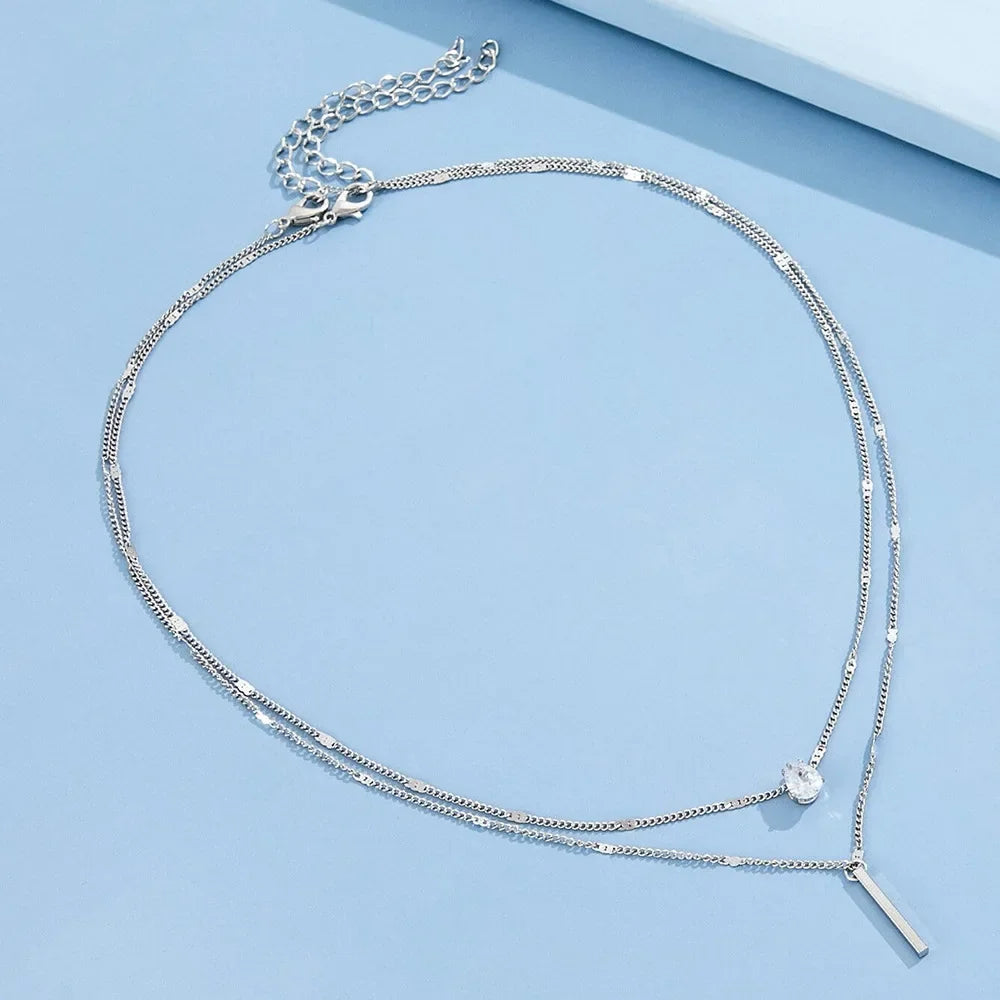 Collier Femme Plaqué Or Argent avec Perles - Pendentif Cœur 14K Tendance