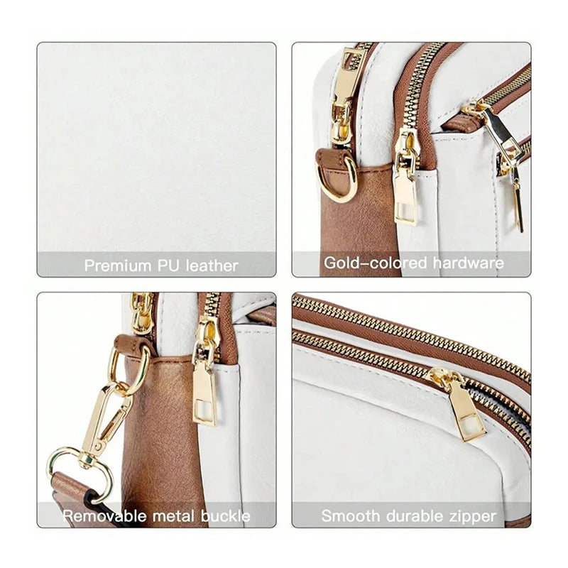 Sac à Main Femme Multifonctionnel Rétro Classique Bureau - Petit Sac Carré Bandoulière
