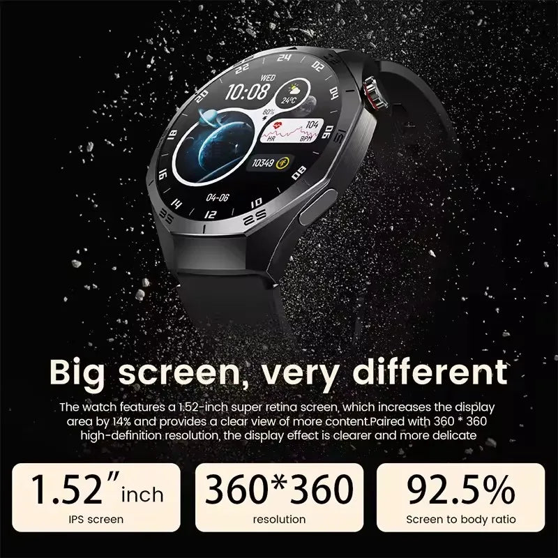Montre Connectée Watch 5 Pro 2026 - GPS Écran AMOLED 1,52" Appels Bluetooth IP68