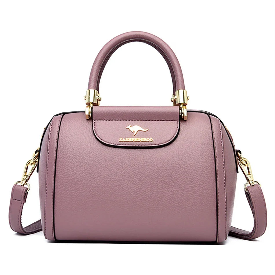 Sac à Main Femme Boston Cuir PU Luxe 2025 - Grand Sac à Main Bandoulière AMYMANG