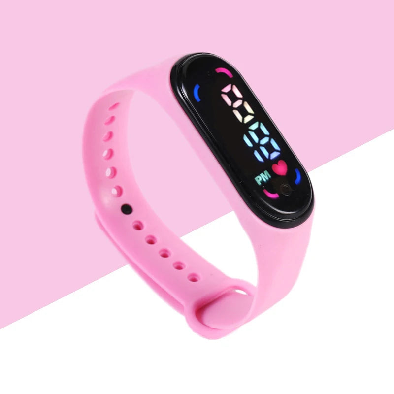 MOONBIFFY - Montre Enfant LED Digitale Sport - Bracelet Silicone Bicolore - Étanche 3 ATM