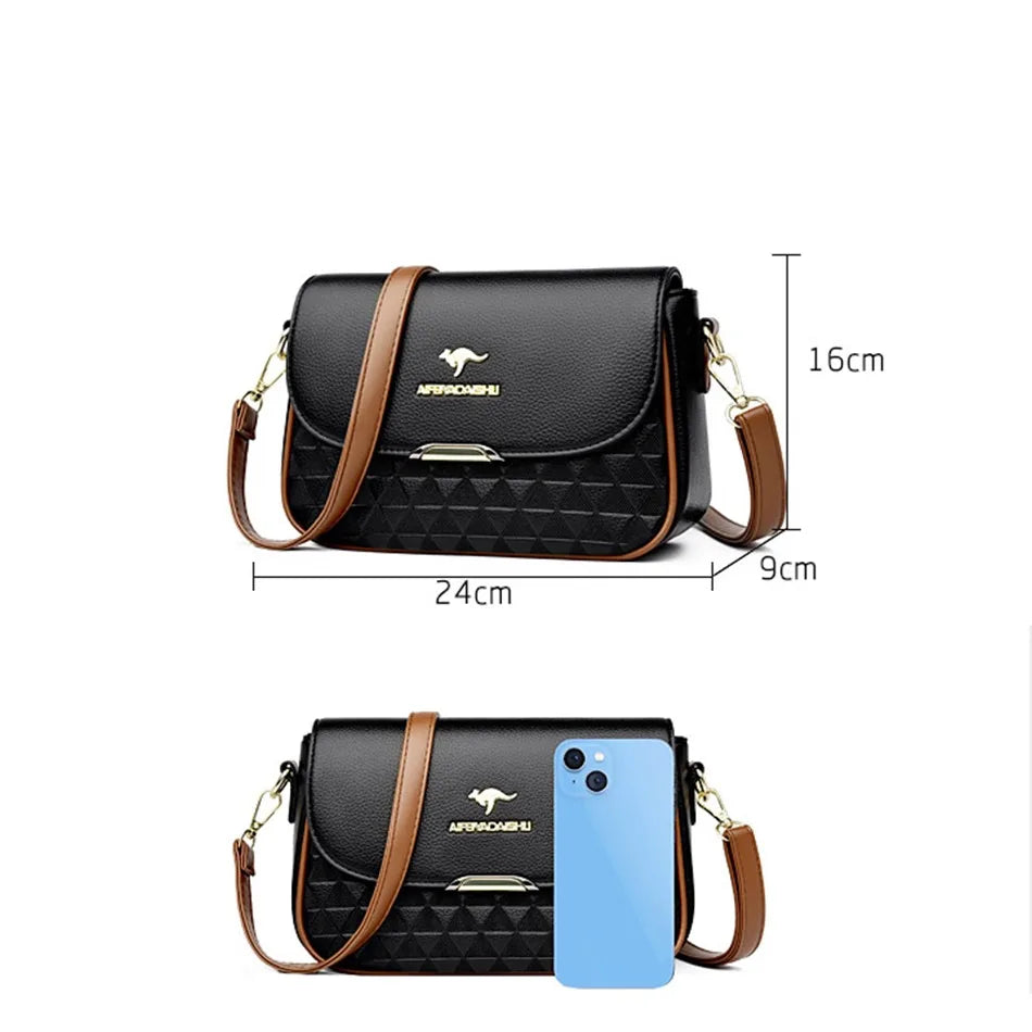 Sac à Main Femme Luxe Cuir Synthétique - Sac Bandoulière Designer VANDERWAH