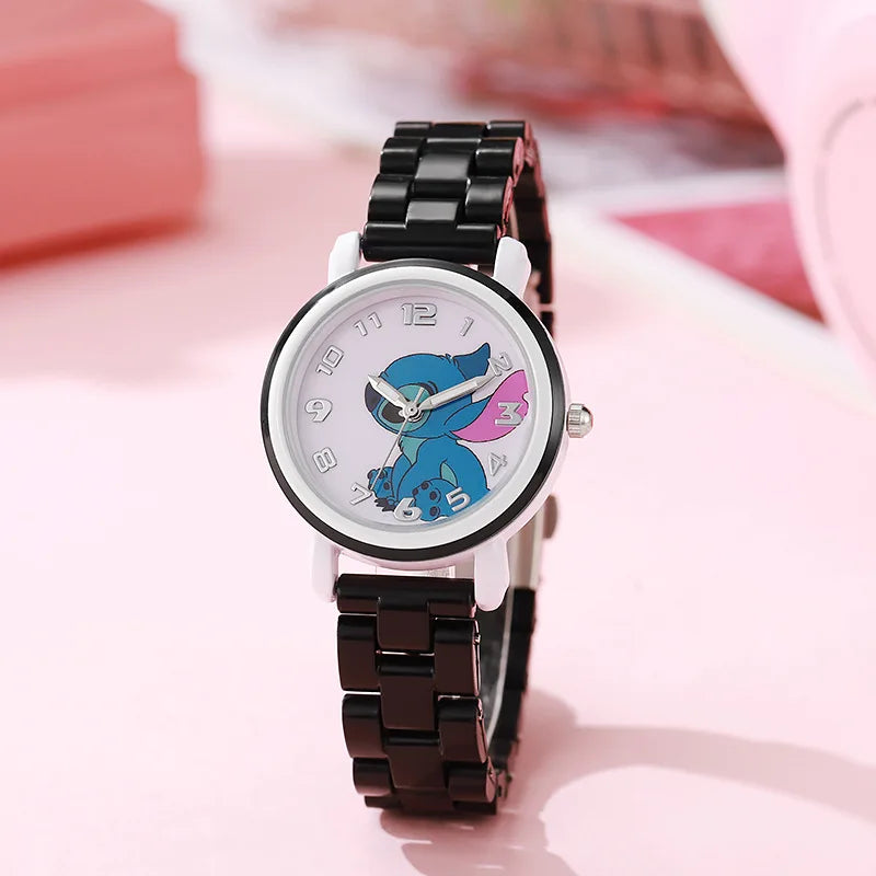 MOONBIFFY - Montre Enfant Stitch - Montre enfant Dessin Animé Quartz Horloge