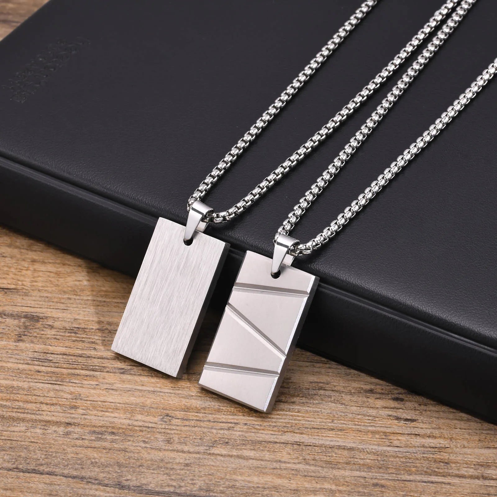 Collier Pendentif Plaque Militaire Homme - Acier Inoxydable Étanche Dog Tag