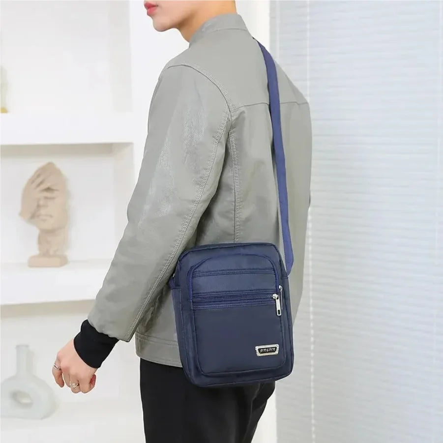 Sacoche Homme Bandoulière Nylon Imperméable - Sacoche Business Multi-Couches