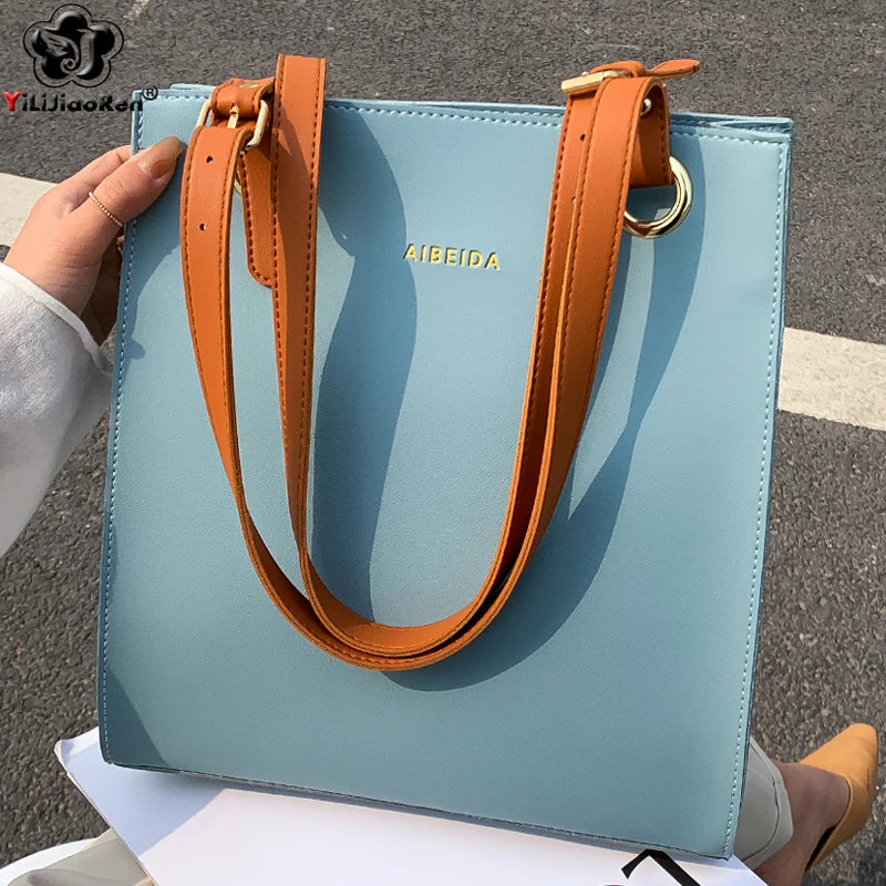 Sac à Main Femme Grande Capacité Cuir PU - Cabas Élégant Designer Poignée