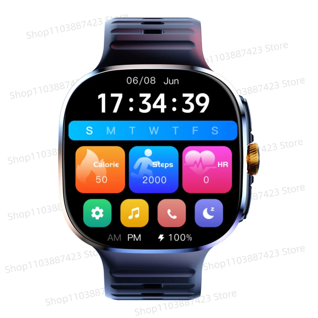 Montre Connectée M99 2026 - Écran AMOLED 2,4 Pouces Carte SIM GPS WiFi Caméra 190° Android 10.0