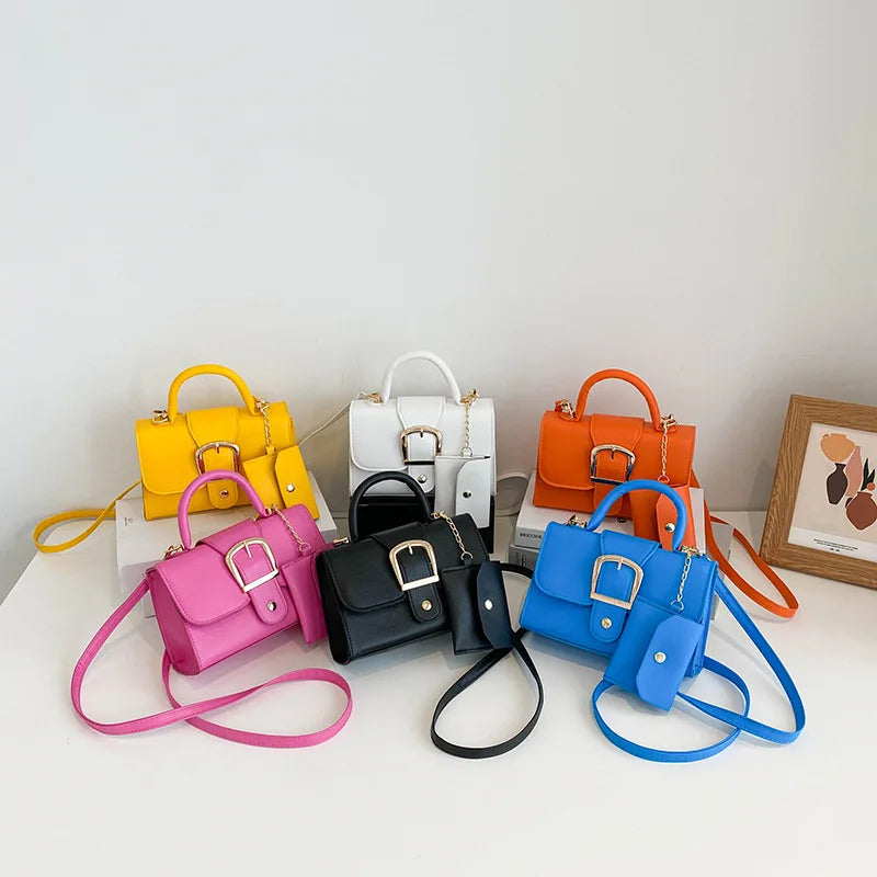 Sac à Main Femme Designer 2025 - Sac Bandoulière Flap Poignée Cuir PU