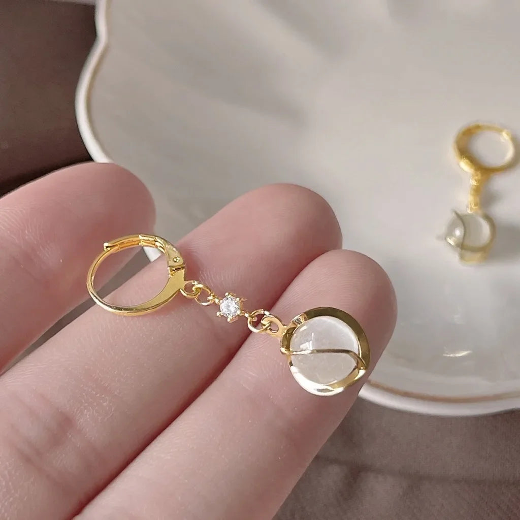 Boucles d'Oreilles Femmes Pendantes Vintage Dorées Goutte d'Eau - Bijou Femme Tendance