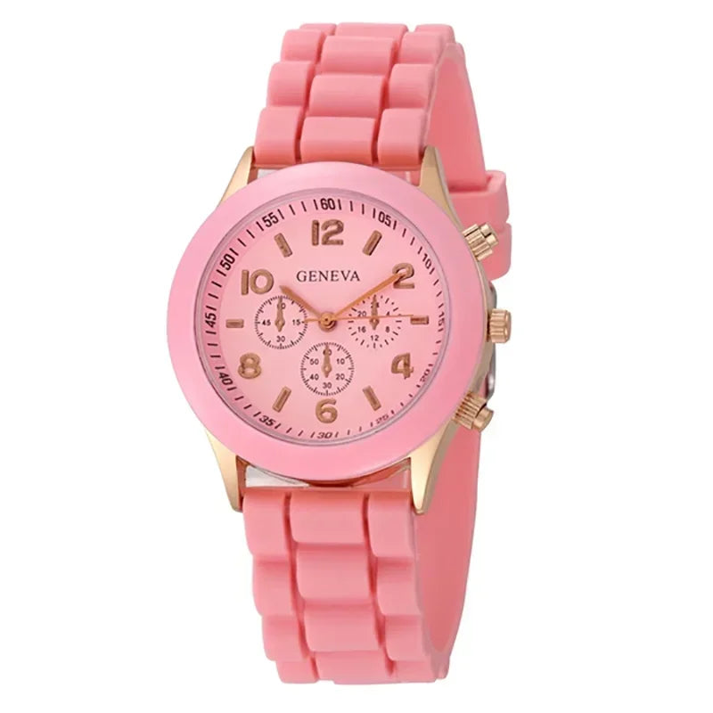 MOONBIFFY - Montre Femme 2025 Silicone Colorée - Chronographe Sport - Date - Chiffres Arabes - Cadeau