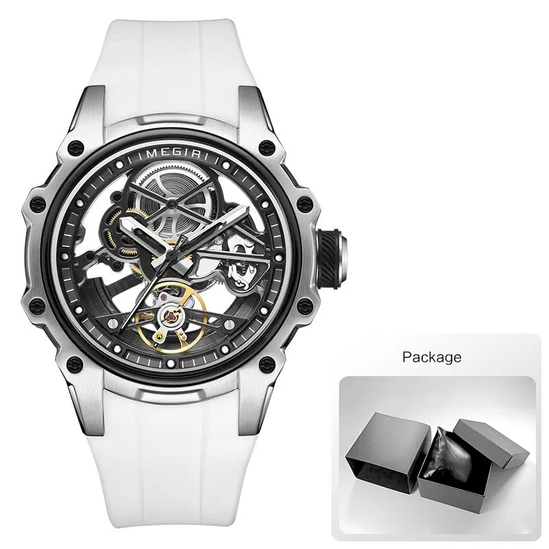 MEGIR - Montre Homme 2243 Automatique Mécanique Sport, Mode Étanche Lumineux